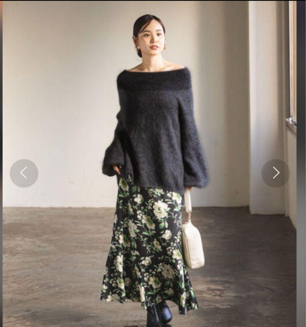 noble ファーニットオフショルプルオーバー