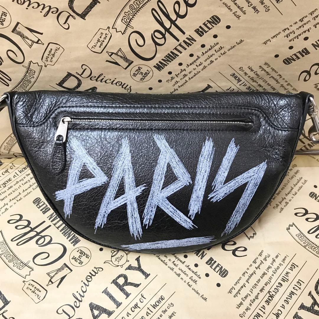 バレンシアガ スーベニア グラフィティ バッグ ウエストポーチ S3098