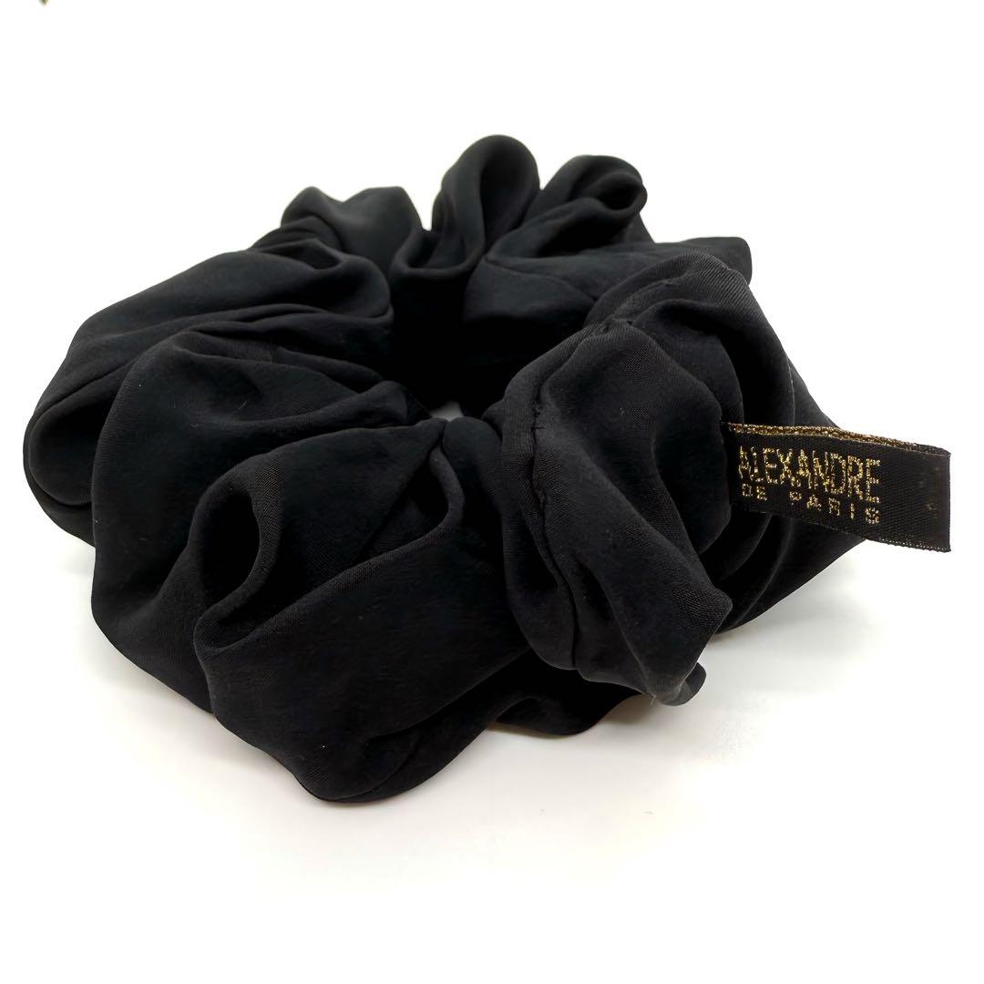 アレクサンドルドゥパリ 黒 シュシュ ヘアアクセサリー フランス製