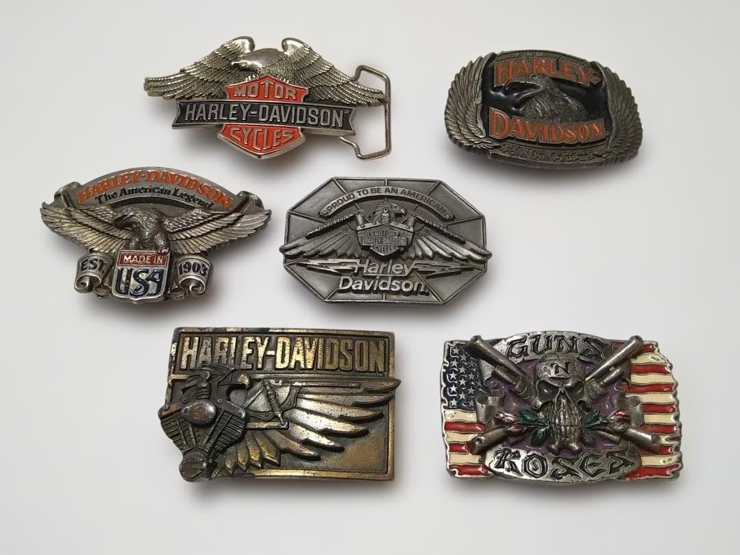 Harley-Davidson等 ベルトバックル 6個セット