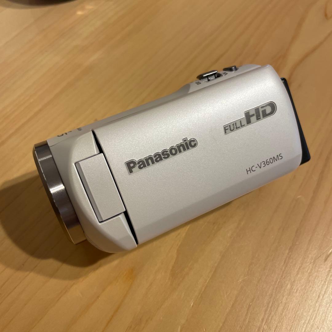 Panasonic HC-V360MS ホワイト　大容量バッテリー＆ケース付き！