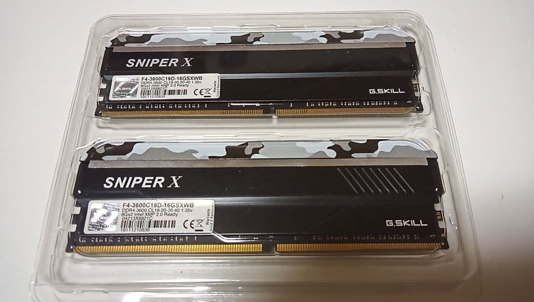 メモリー G.SKILL SNIPER X DDR4 16GB F4-3600C19D