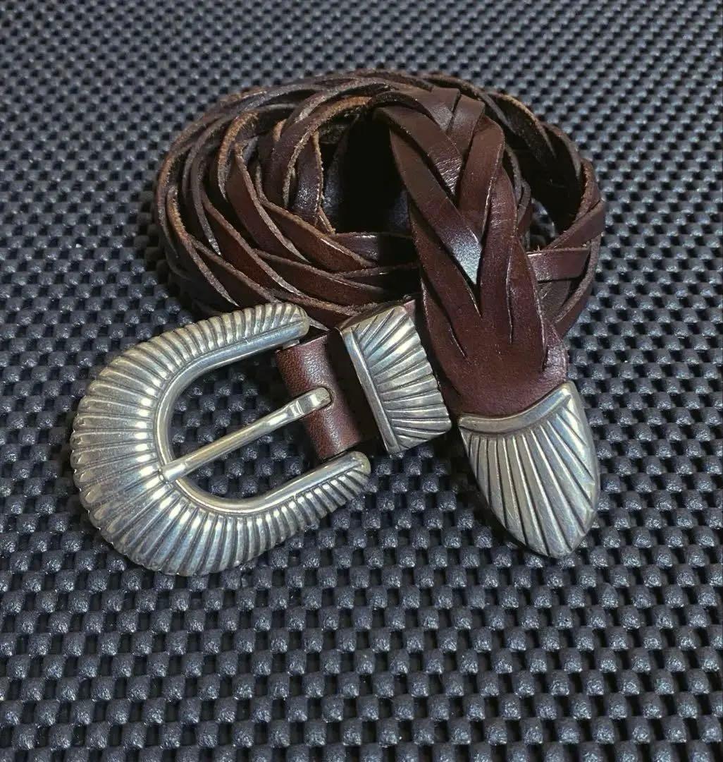 WILLIAM ウィリアム レザーメッシュベルト プンターレ 36 BEAMS