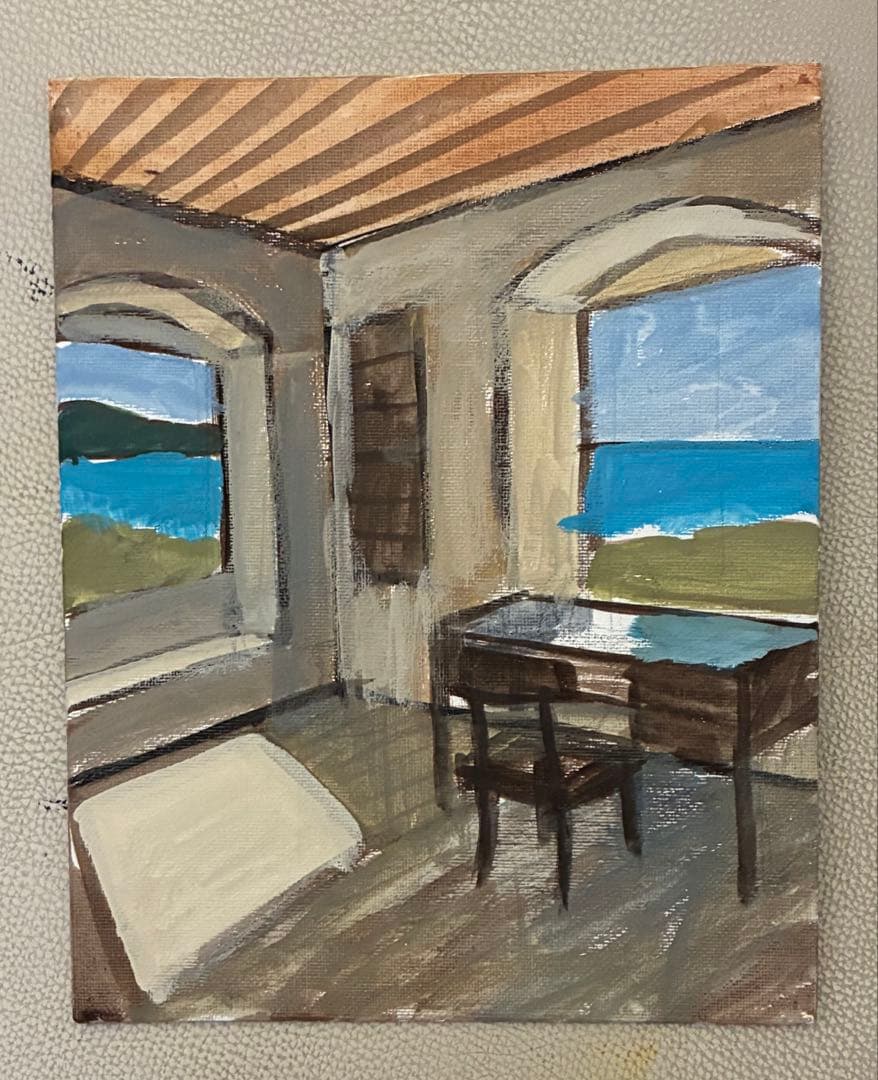 アクリル画合作　イワフネカナメ x モモ