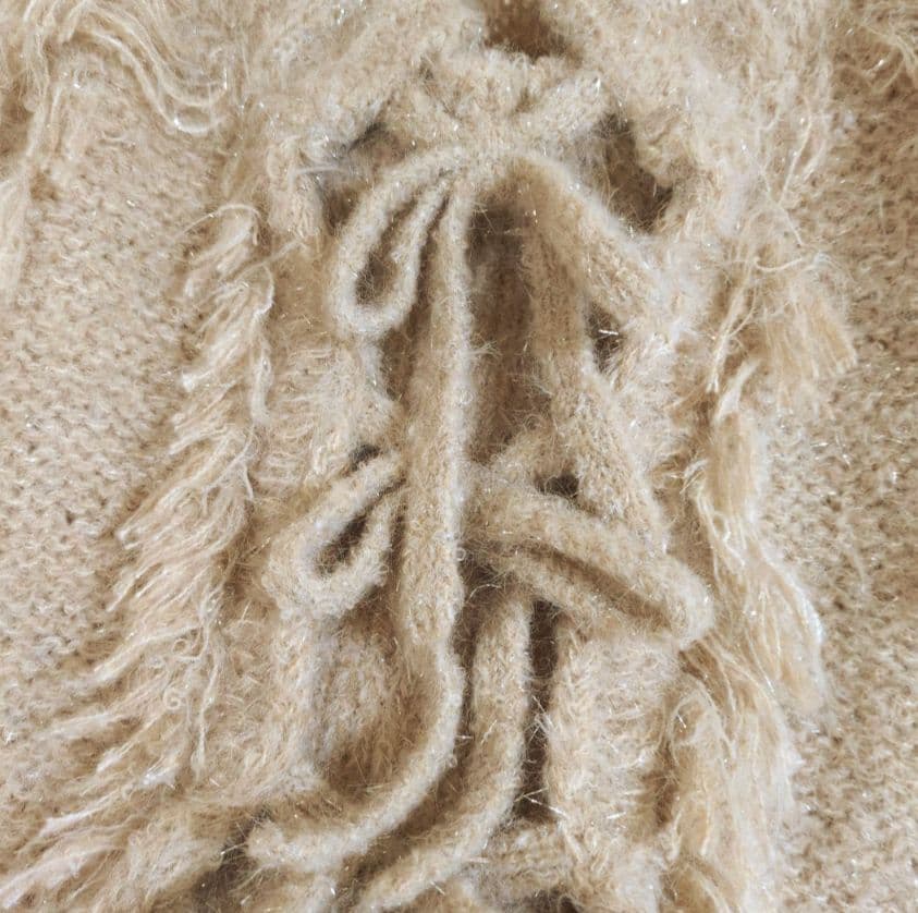 M me eme エムミーエメ　フリンジニットワンピース