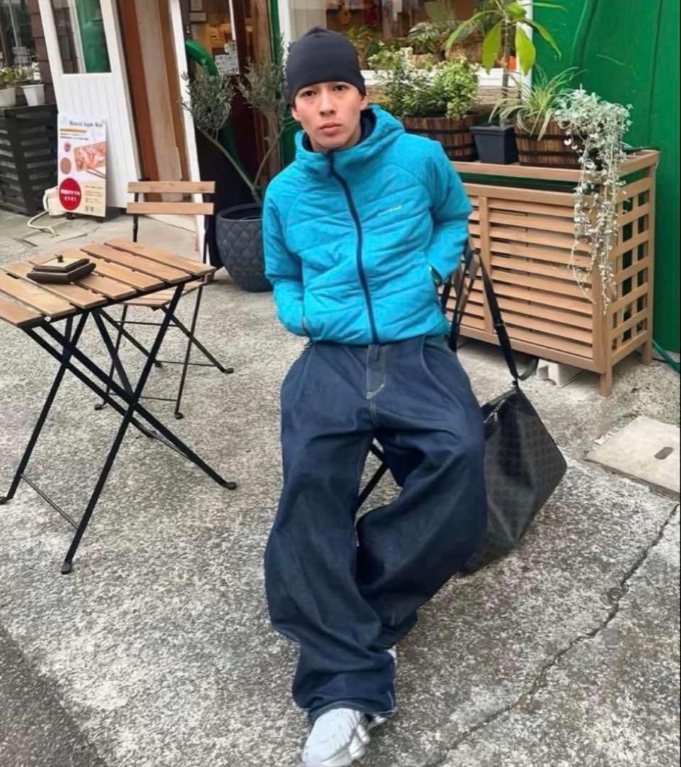 mont-bell リバーシブルダウンパーカー 青