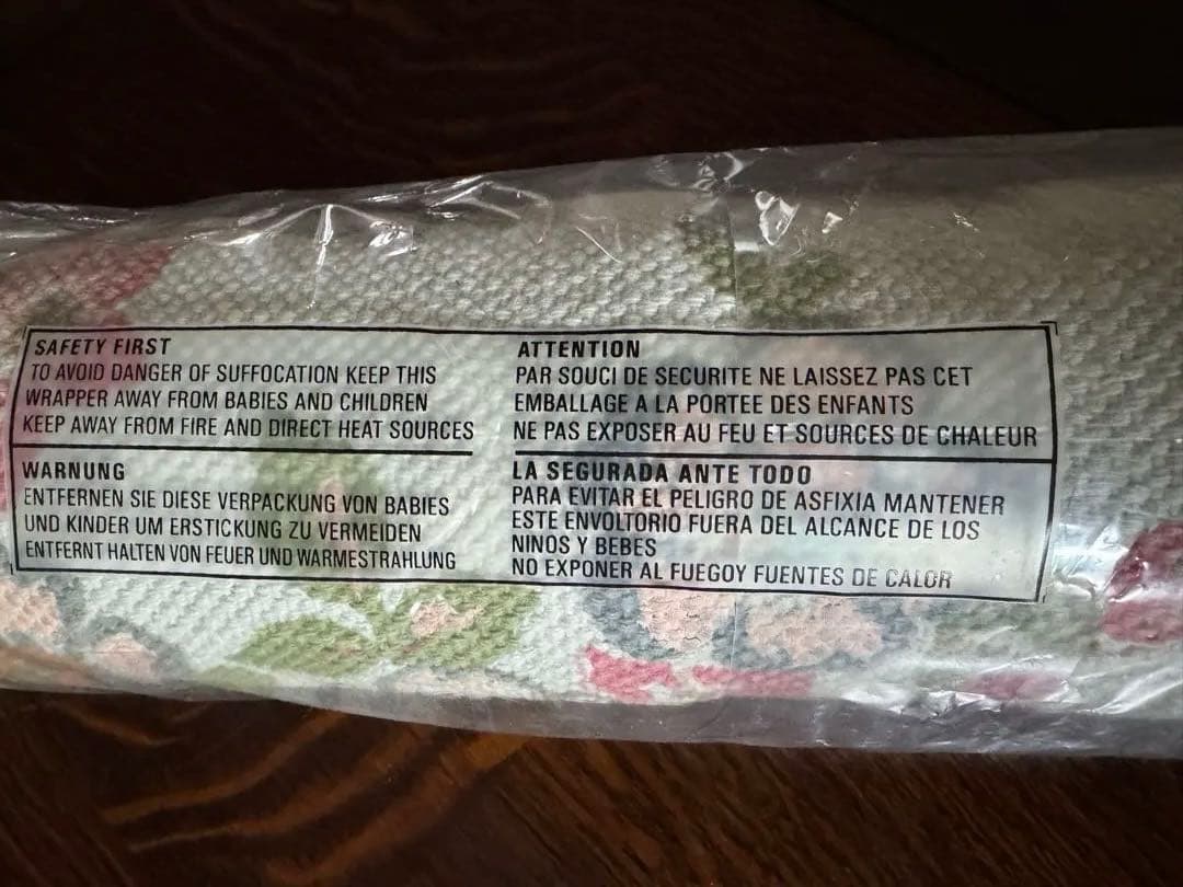 美品✨ローラアシュレイ 花柄 コットンラグ ダッグエッグ esme エズミー