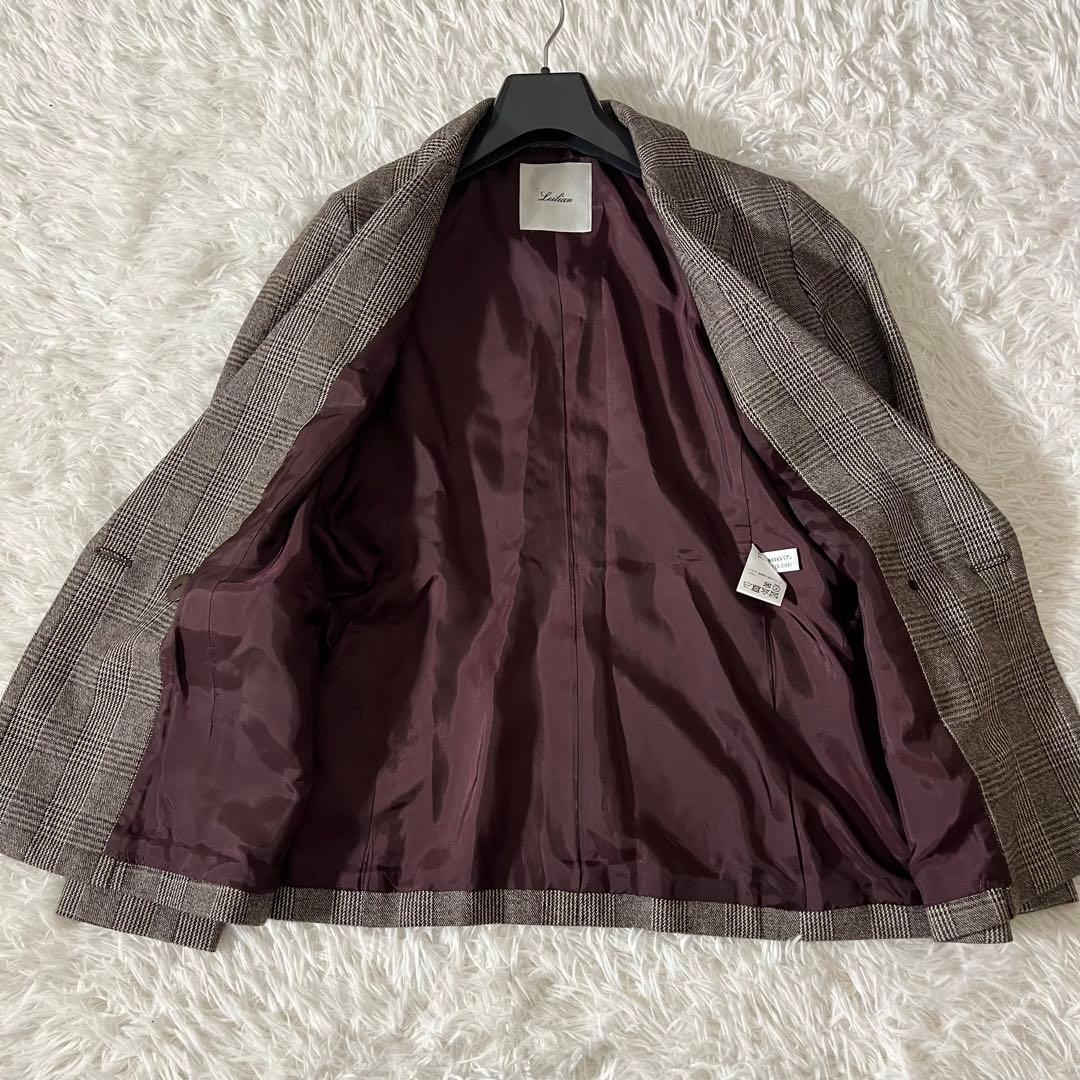 極美品 レリアン 現行タグ セットアップ ダブルブレスト グレンチェック