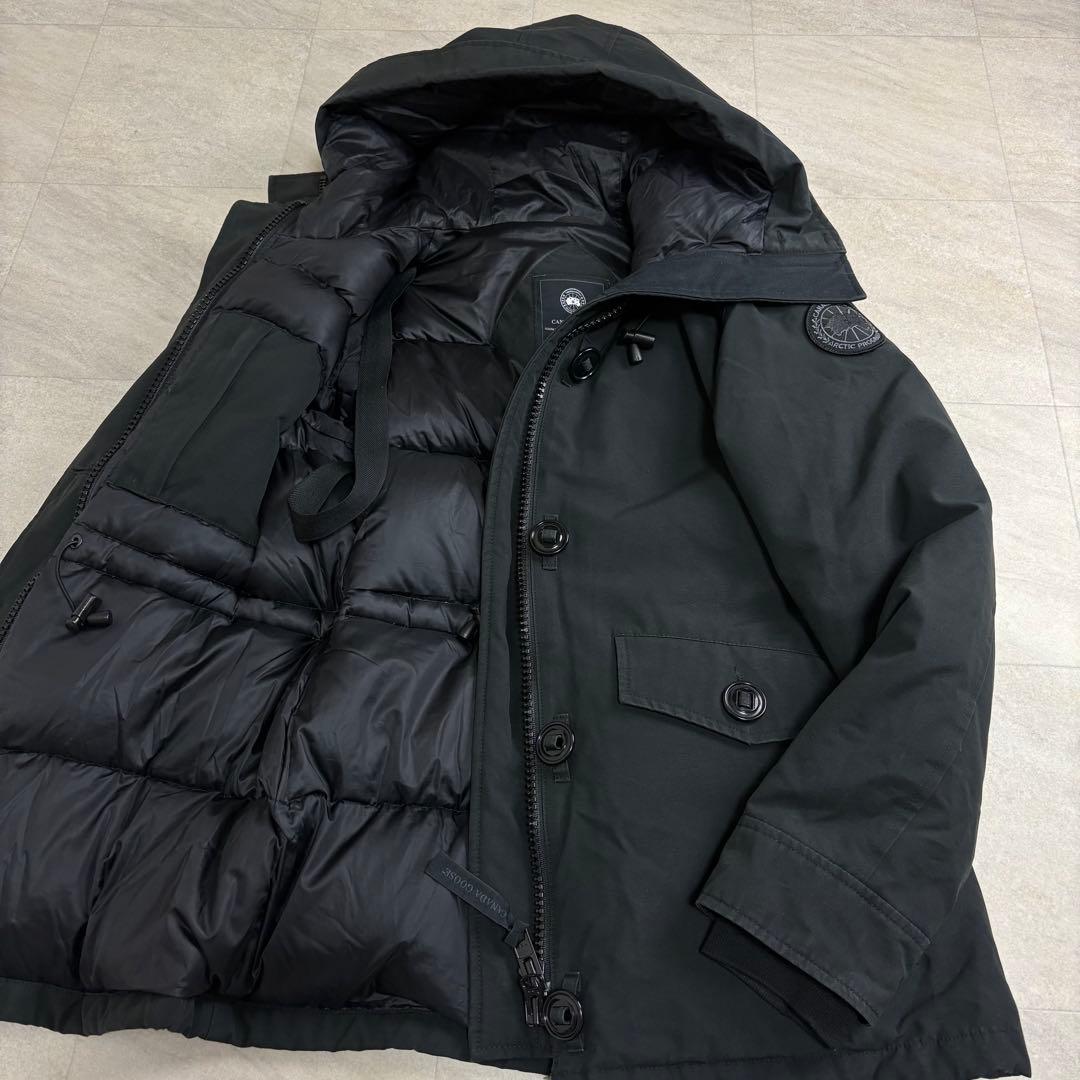 カナダグース ブラックレーベル RIDEAU PARKA Sサイズ ブラック