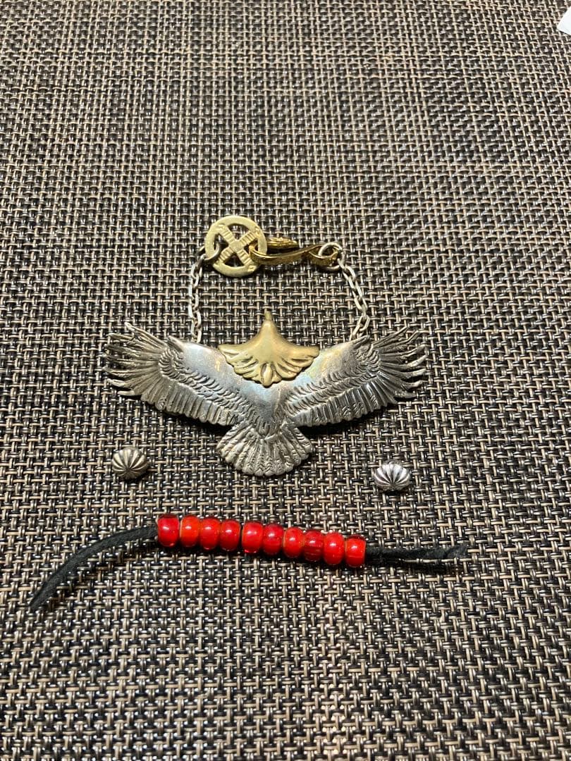 イーグルペンダント、細角チェーン、イーグルフックホイールセット、シルバー925