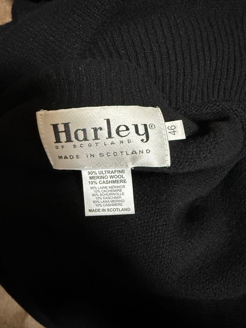 ハーレーオブスコットランド　ウールカシミア　タートルネック　46