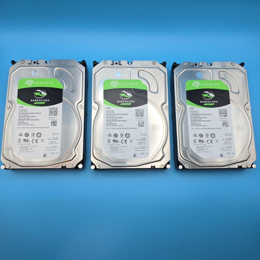 Seagate 6TB HDD × 3台セット (ST6000DM003)