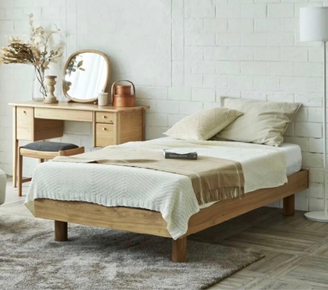 ゲルテックス　ベッドフレーム セミダブル ウッドスプリング マットレス付