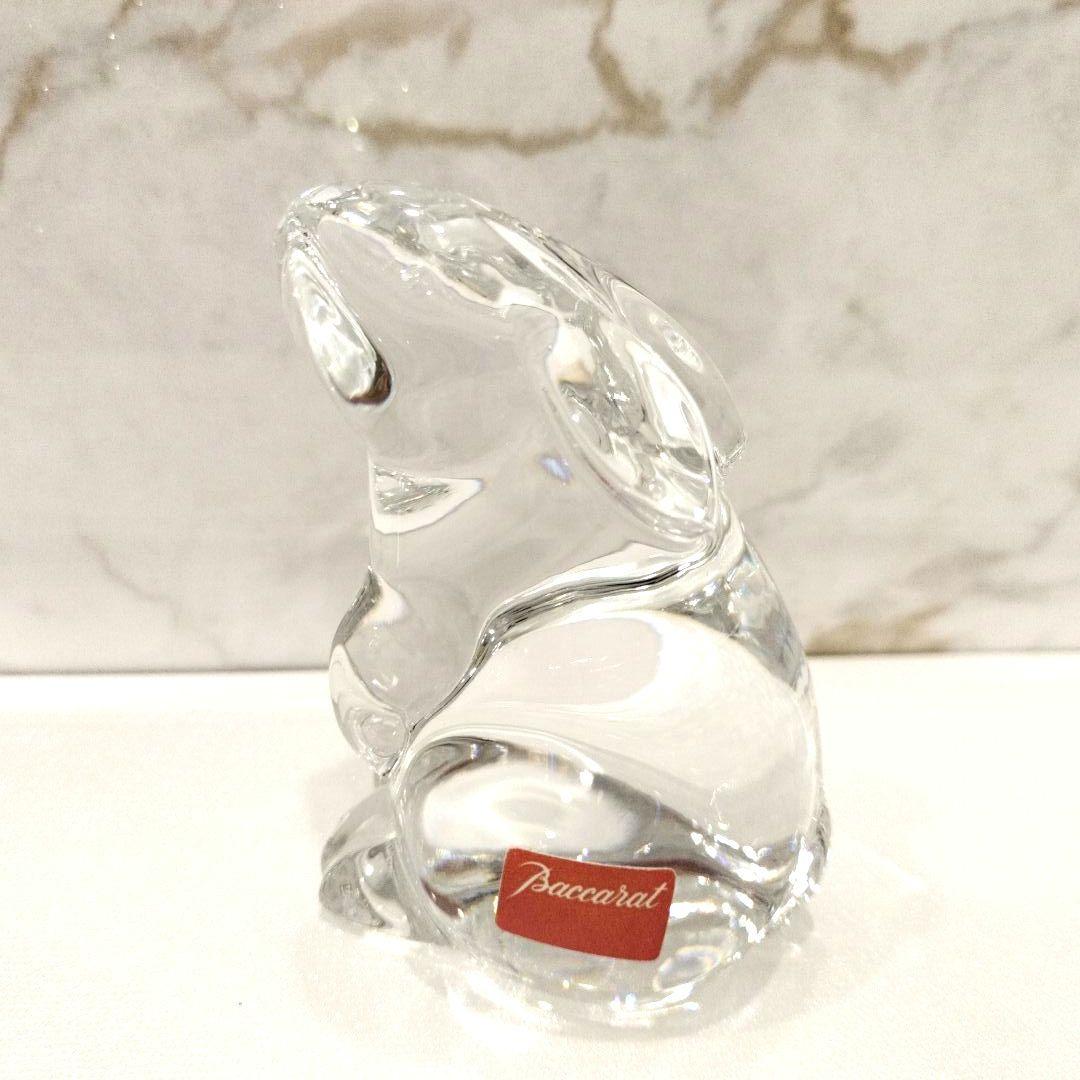 美品　Baccarat　バカラ　クリスタル　うさぎ　動物　フィギュリン　オブジェ
