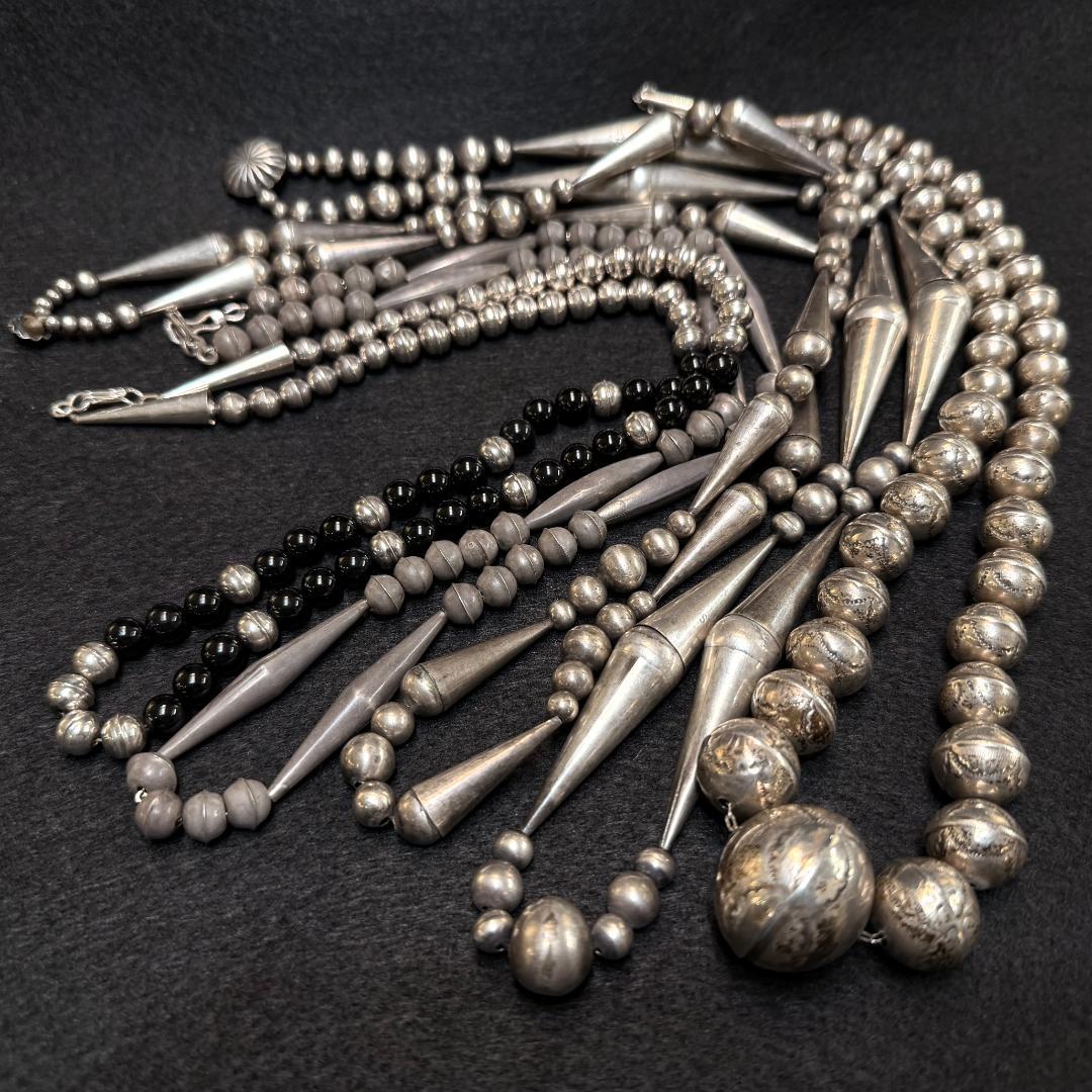 超希少 Navajo ナバホパール ロングネックレス インディアンジュエリー B