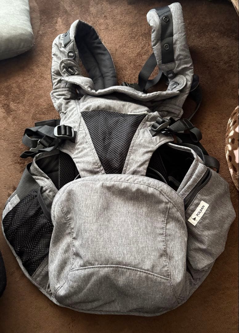 ポルバンプライム　POLBAN PRIME 抱っこ紐　ヒップシート　グレー