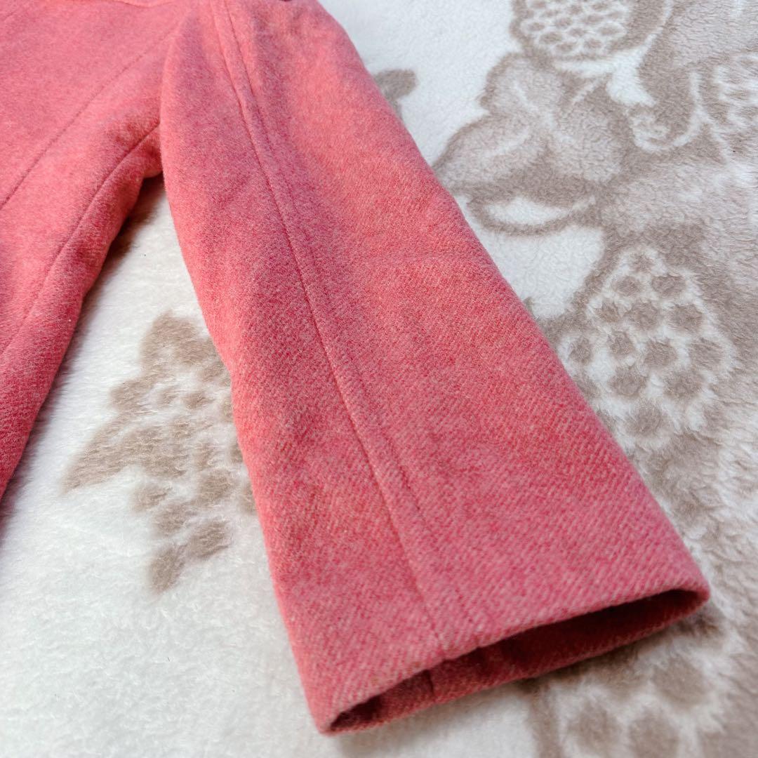 バーバリーブルーレーベル ダッフルコート ロング ウール ノバチェック フード