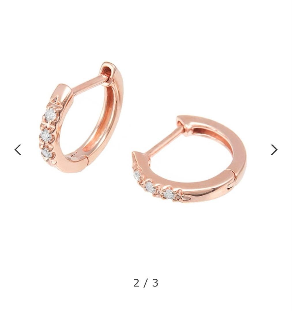 [片耳のみ］ジュエリーツツミ k10 ダイヤモンドピアス