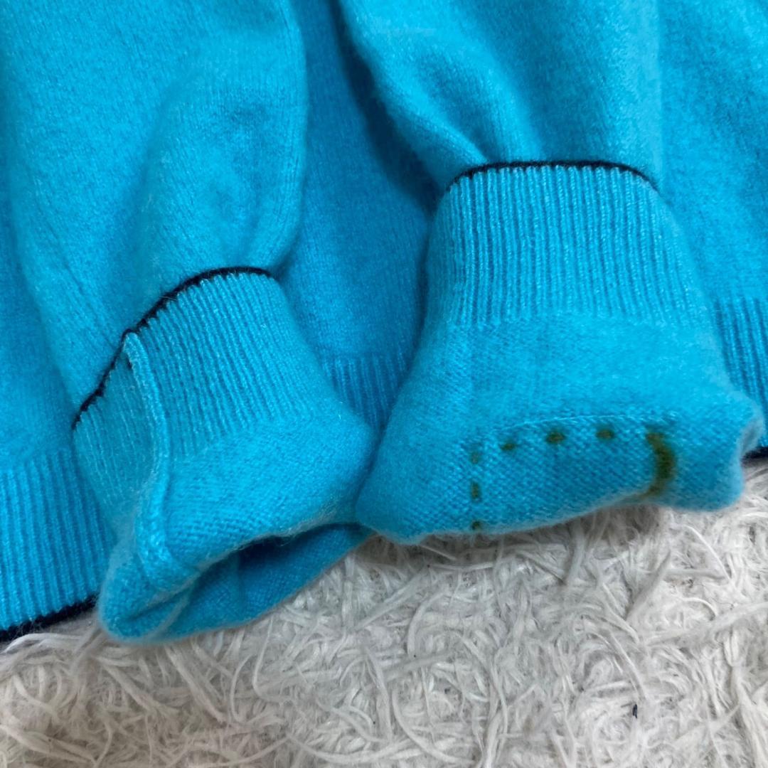 17431✨白田のカシミヤ ニット セーター カシミヤ100% Ｖネック 38