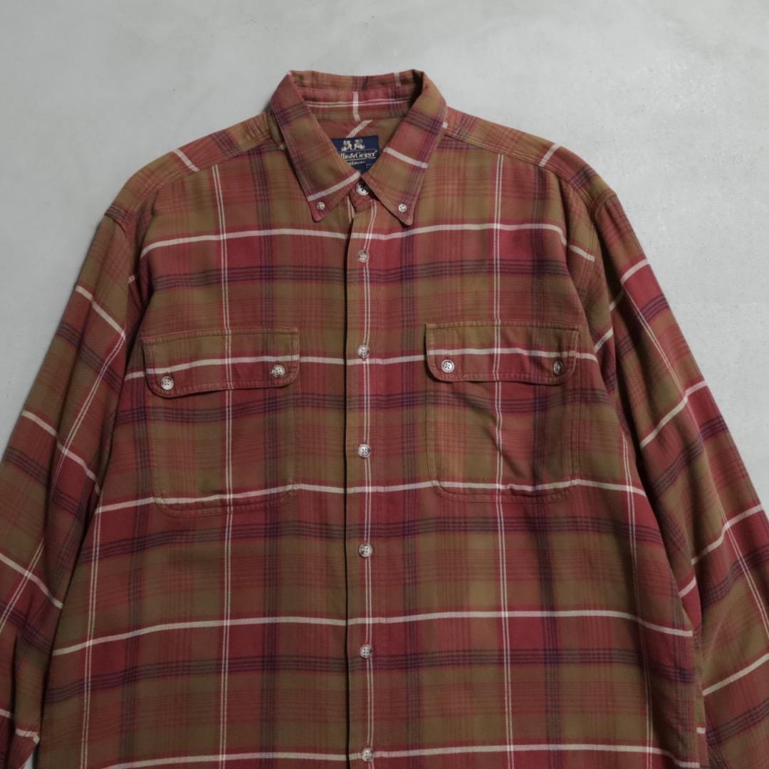 WILLIS&GEGEIGEER シャツ 長袖 90s バーガンディー 美品
