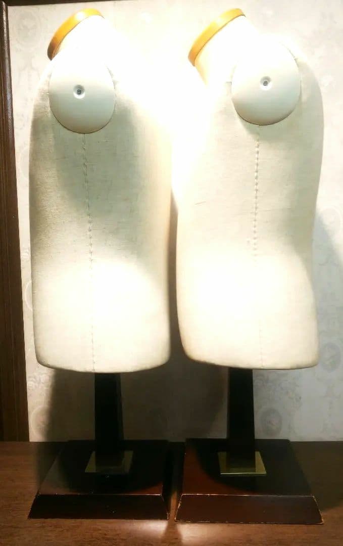 メンズ 上半身 トルソー マネキン 土台付き 2体セット