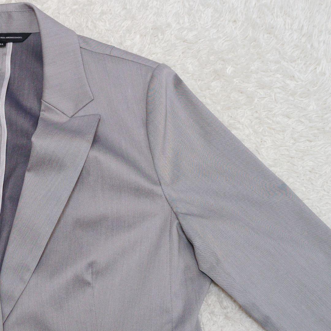 23区　スーピマシャンブレー　パンツスーツ　セットアップ　グレー　大きいサイズ