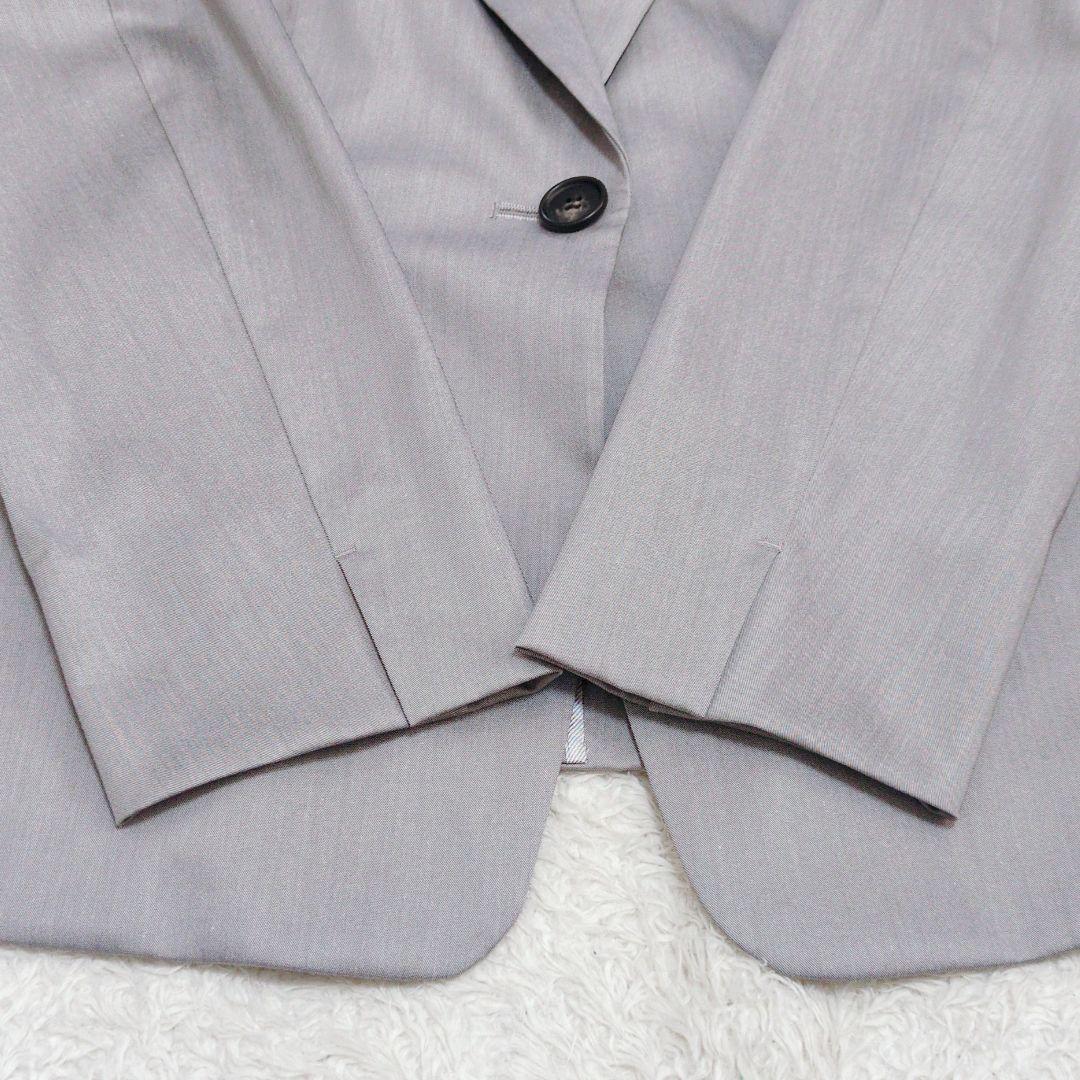 23区　スーピマシャンブレー　パンツスーツ　セットアップ　グレー　大きいサイズ