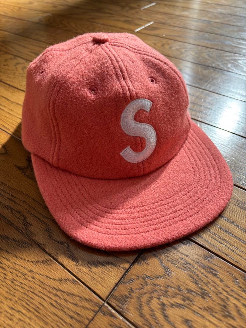Supreme キャップ サーモンピンク