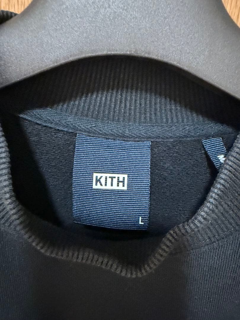 Ｔ*迎様 KITH スモールボックスロゴ ブラック スウェット L