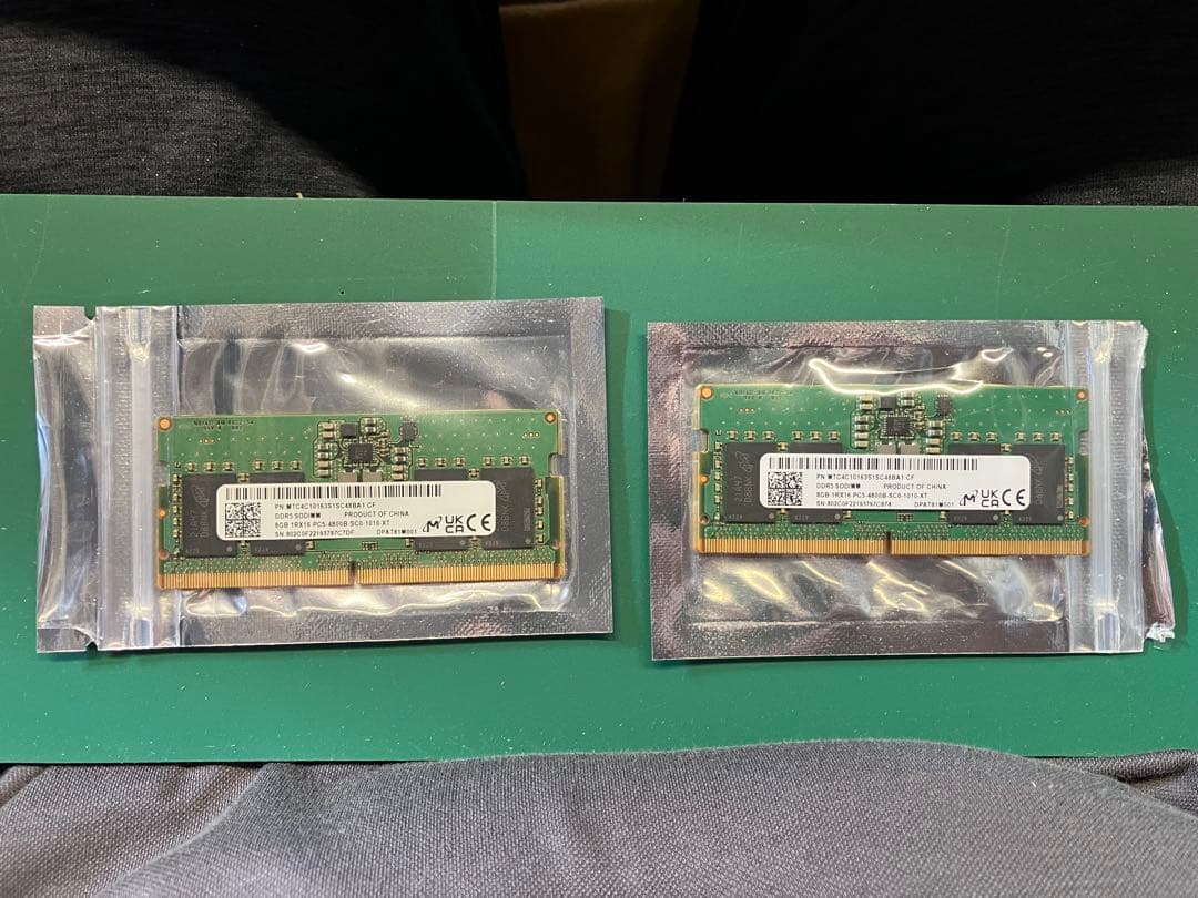 SODIMM DDR5 16GB (8GB x 2枚) SK Hynixほぼ新品