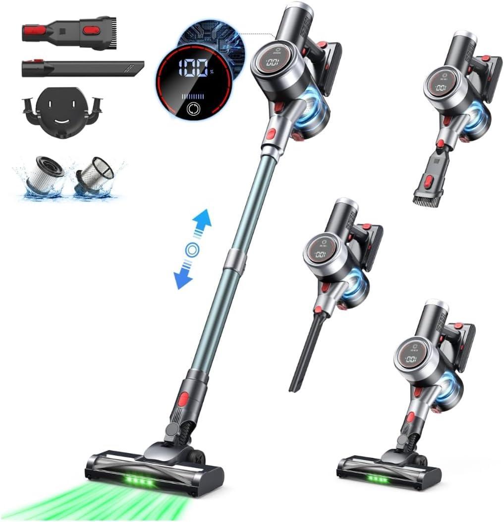 掃除機 コードレス65Kpa超強力吸引コードレス掃除機 サイクロン式　2WAY