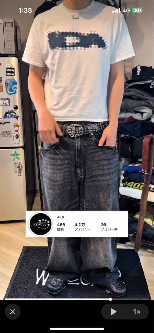 afb FLANNEL CHECK BELT 人気 M 円堂守着用