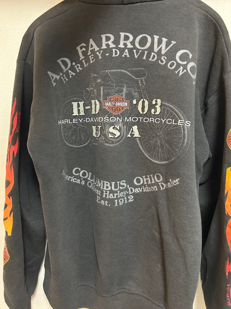 Harley-Davidson フルジップパーカー ブラック