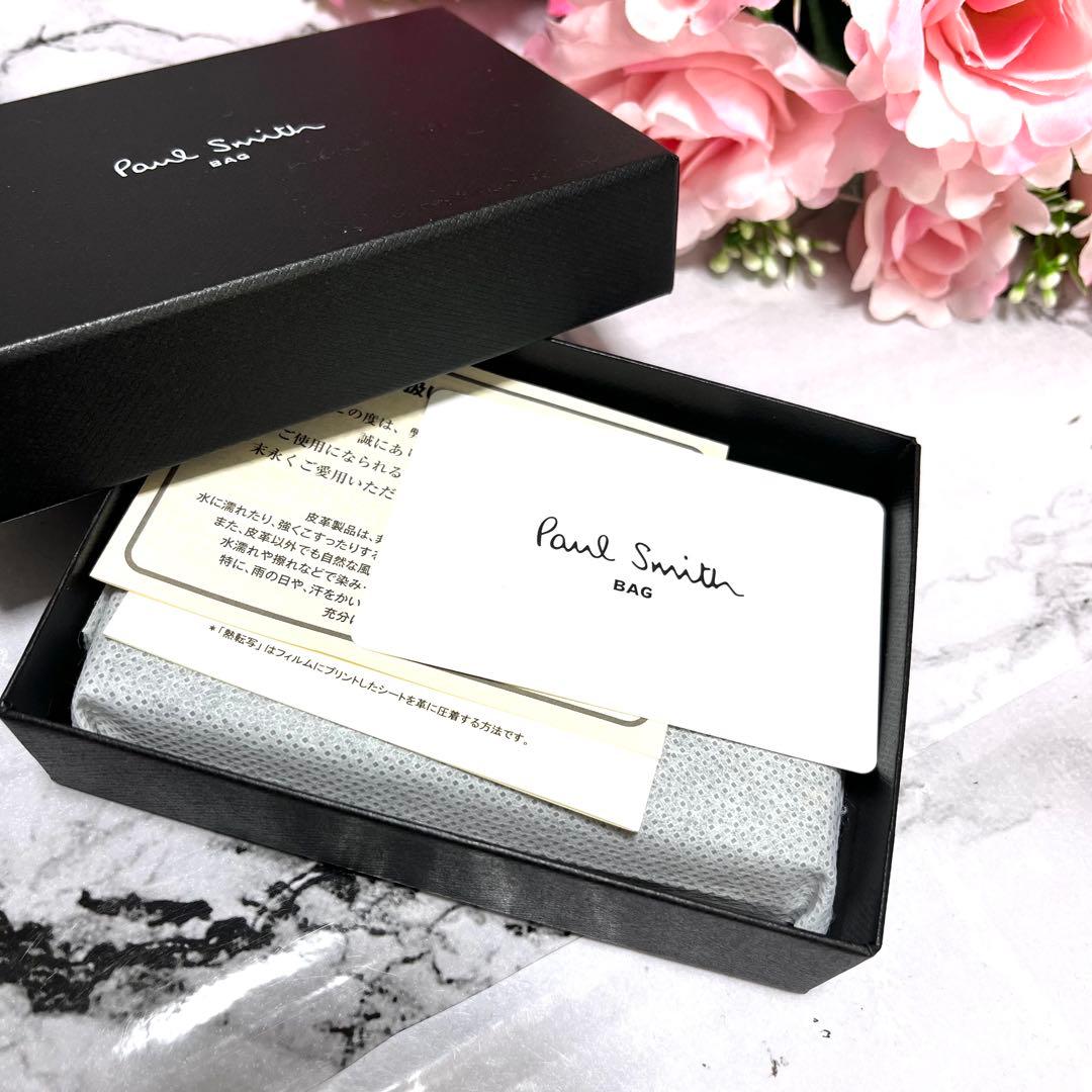 【未使用品】ポールスミス 名刺入れ カードケース レザー ネイビー