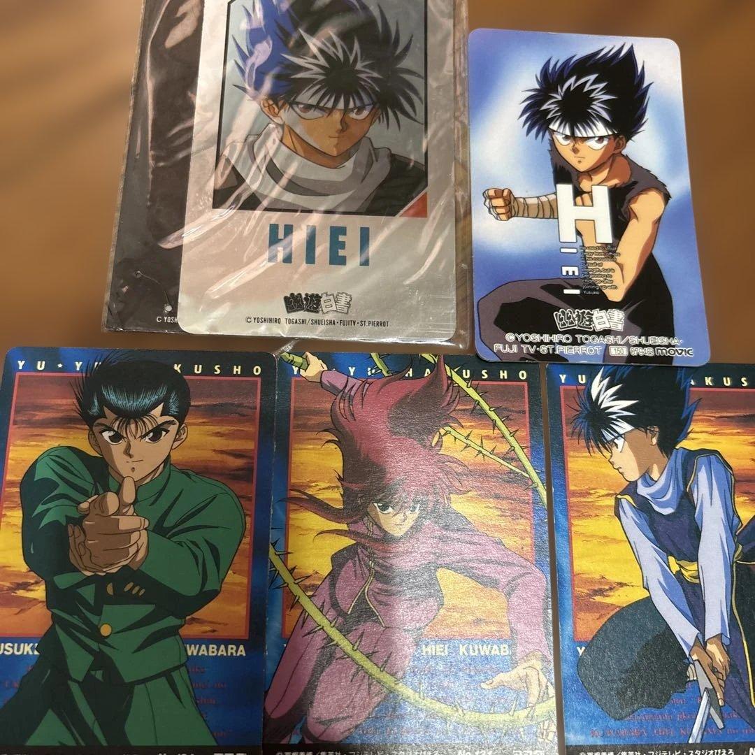 幽遊白書 カードダスセット 金色ホログラム3種&飛影ミラーカード&飛影ステッカー