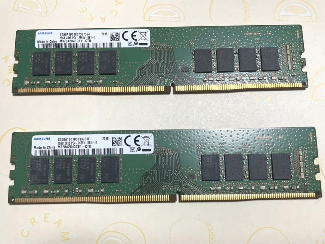 16GB x1枚 DDR4 2666 SAMSUNG デスクトップ用メモリ