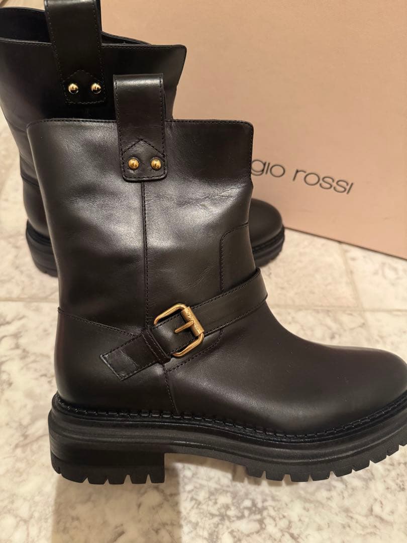新品　Sergio Rossi セルジオ ロッシ サイドゴアブーツ　38.5