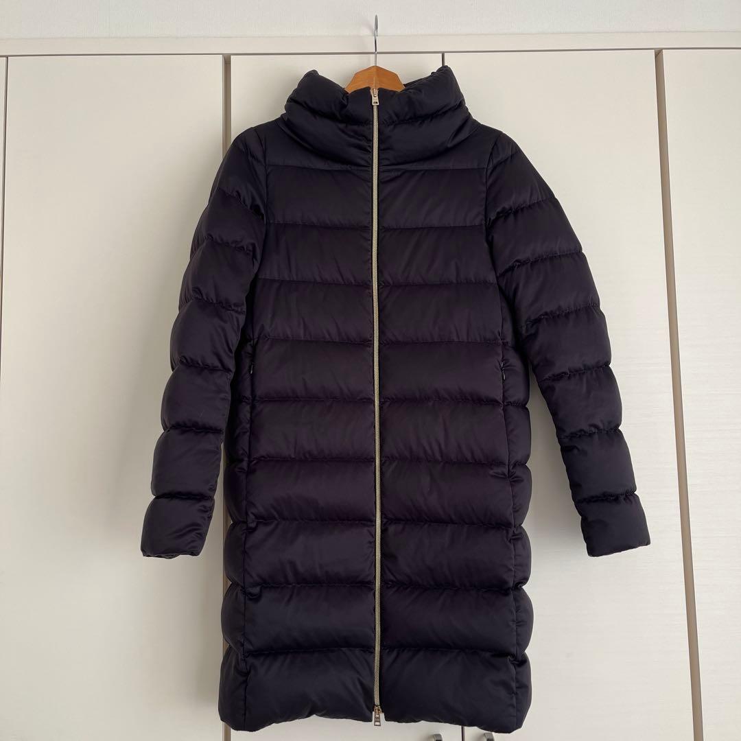 Herno ヘルノ　ダウンジャケット　ロング丈　38 ブラック　ミラノ直営店