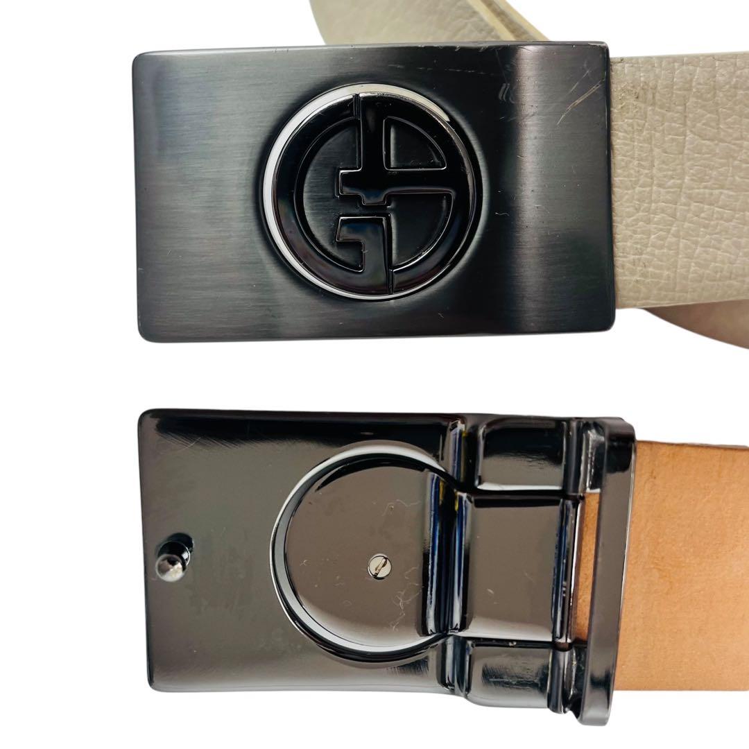 極美品✨ GIORGIO ARMANI ジョルジオアルマーニ ベルト ヌメ革