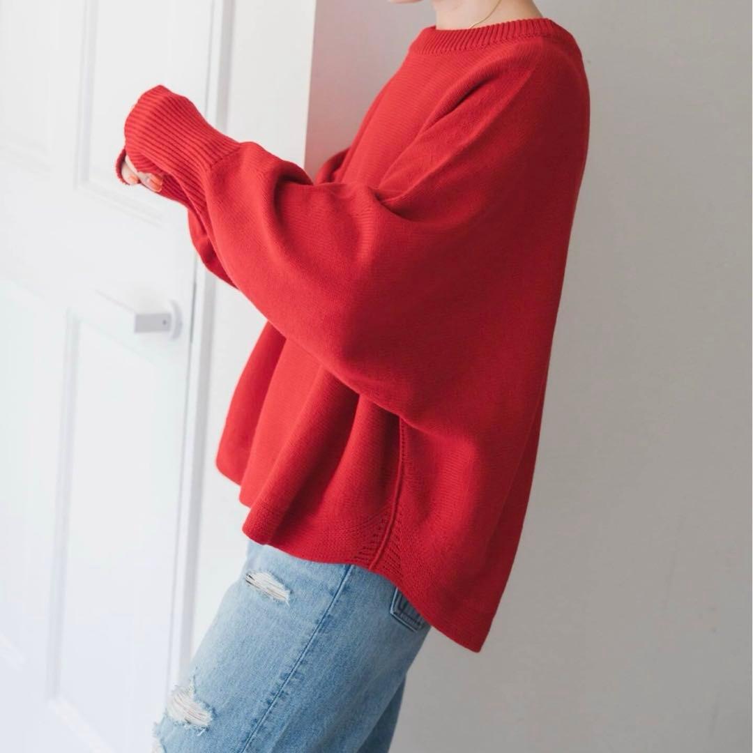 新品未使用Spick and Span バルキーヤーンドルマンロングリブニット