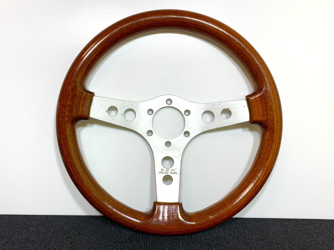 O.B.A オーバ オバ オバハン ウッド ステアリング 当時物 美品