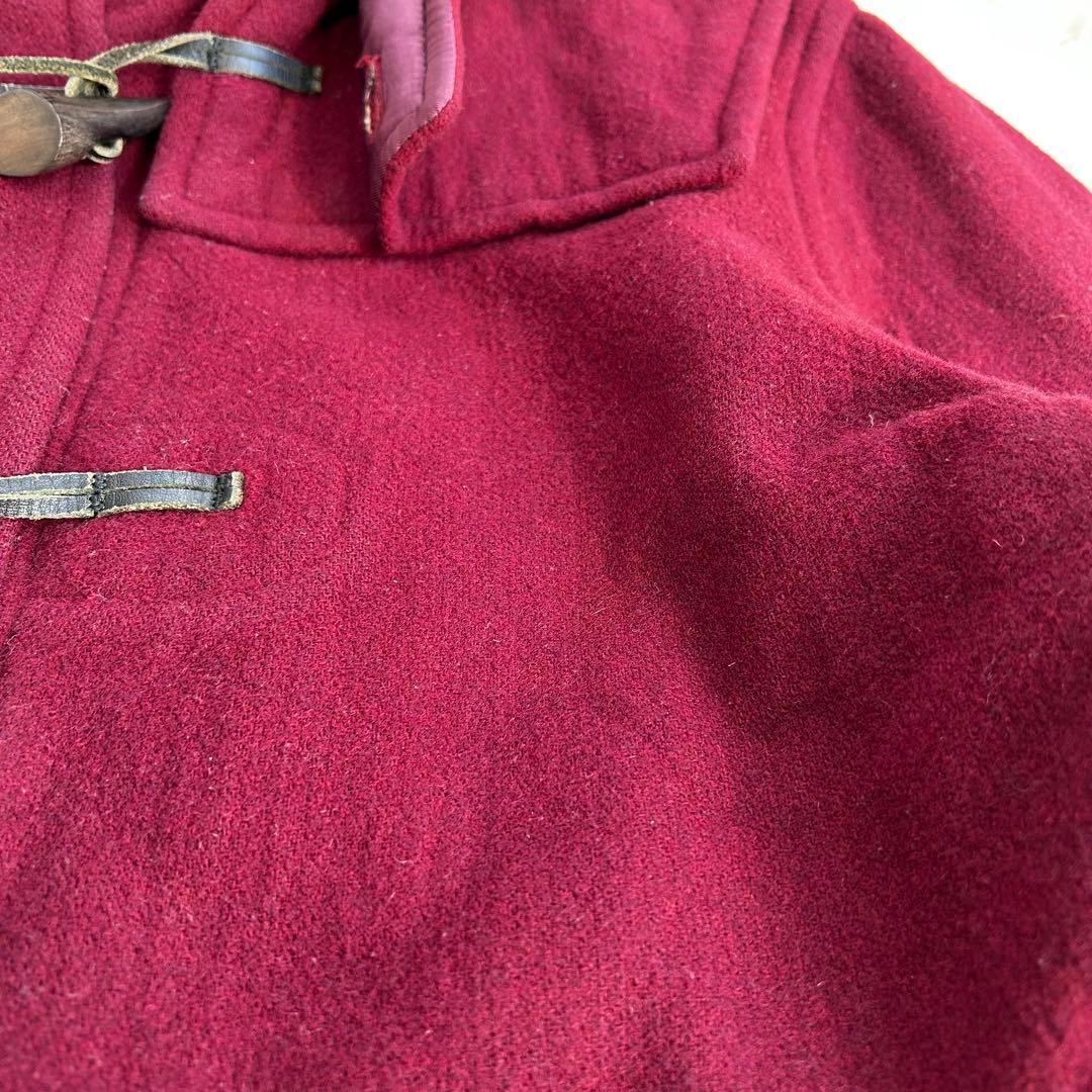 【希少】バーバリーロンドン ダッフルコート 英国製　ノバチェック　ボルドー　L