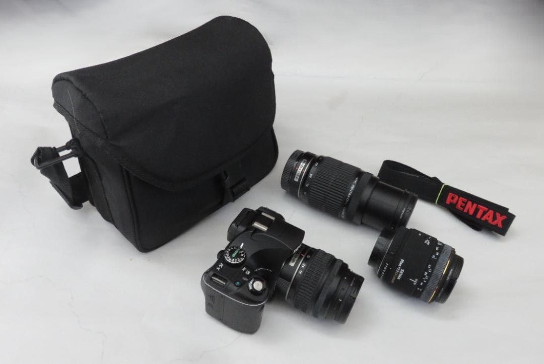 美品【5点セット】PENTAXデジタル一眼レフカメラK-x・レンズ２つ・他