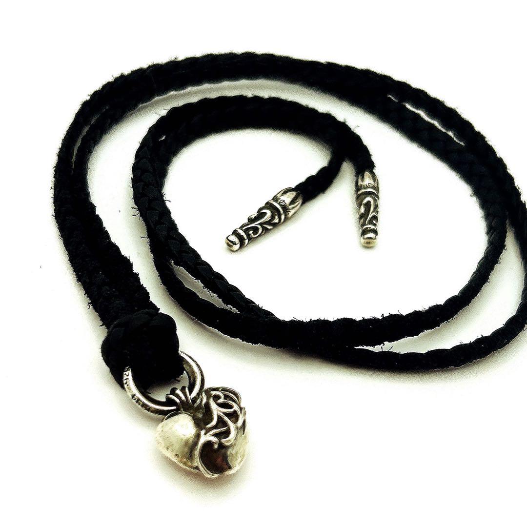 クロムハーツ　シルバー925 ハート型チャーム ネックレス　刻印1996 925