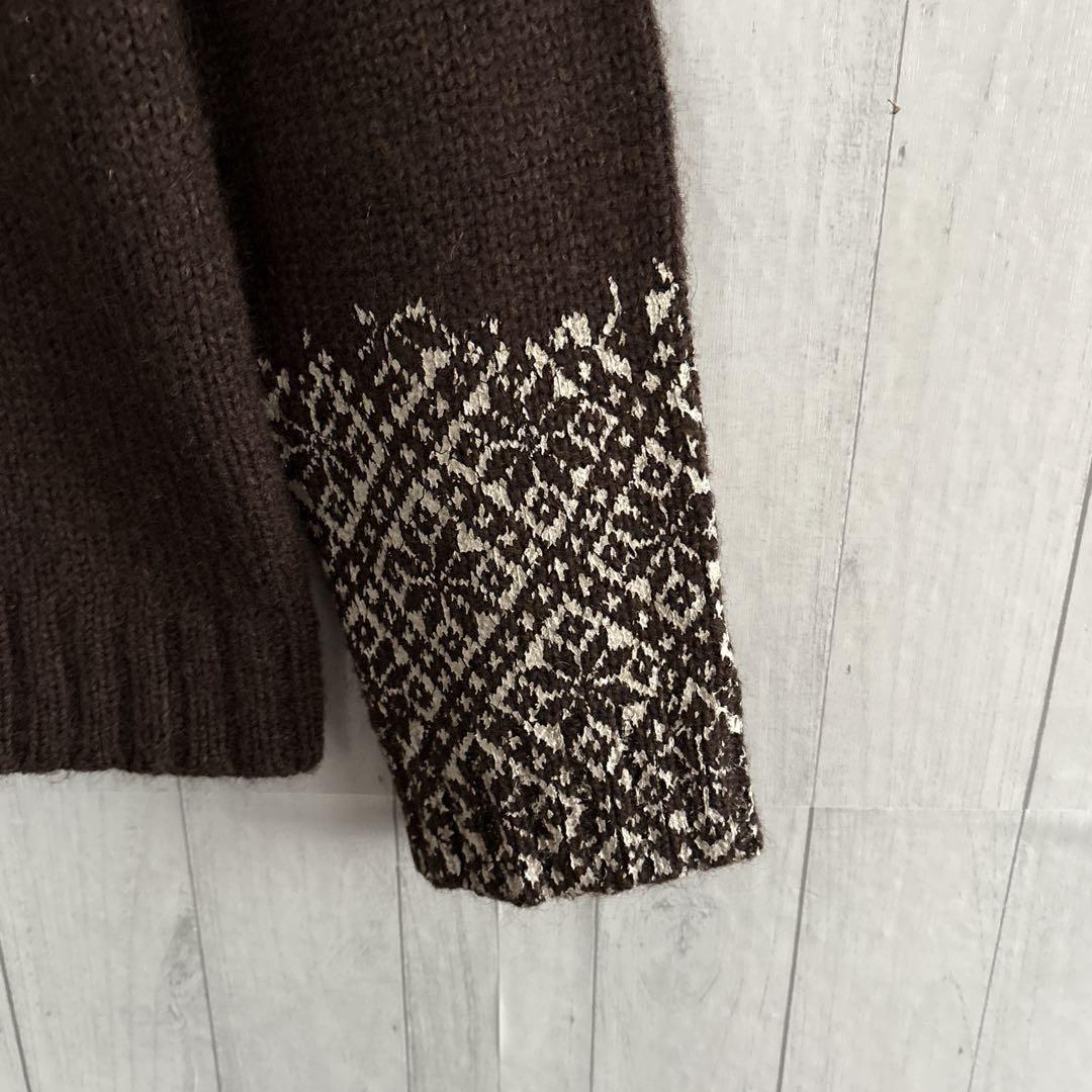 【人気デザイン】Nahyat☆モヘアニット ウール ブラウン Lサイズ相当