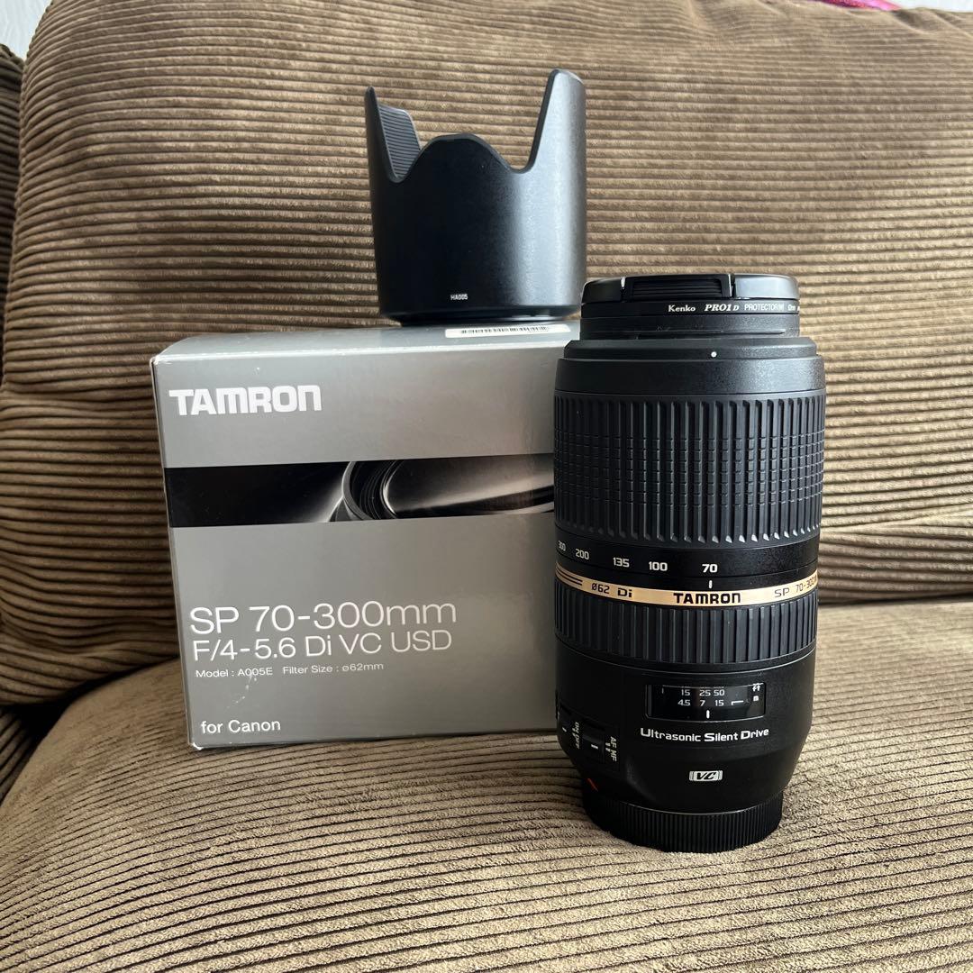 送料込タムロン SP 70-300mm F/4-5.6 レンズ プロテクター付き