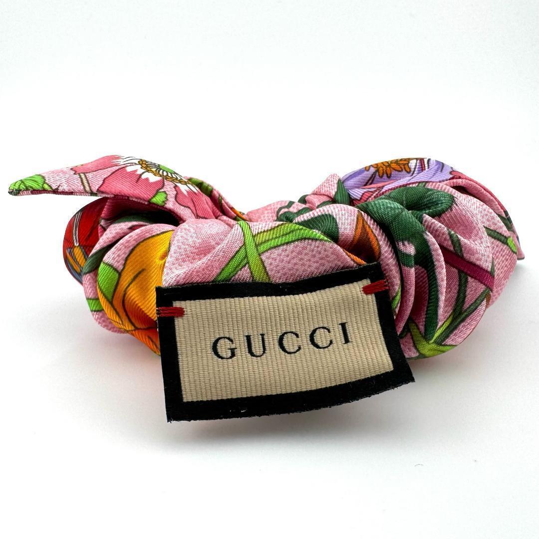 GUCCI グッチ シルク100% シュシュ フローラ、シェリー レディース