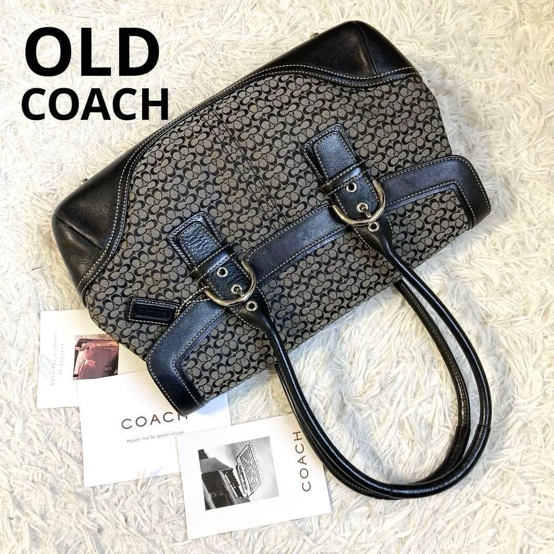 極美品 vintage coach old mini Boston flap