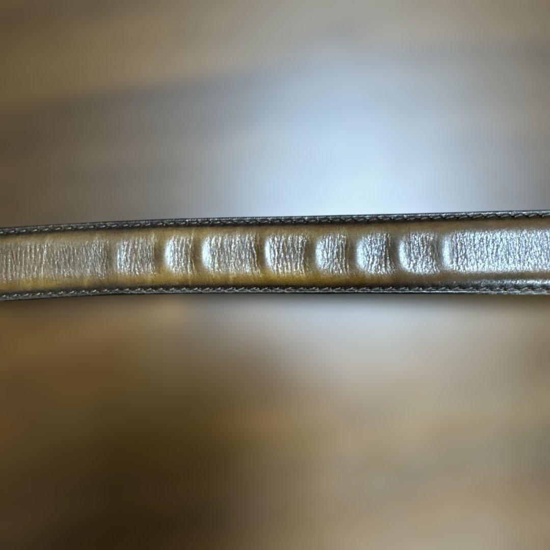 Berluti ダークブラウンレザーベルト