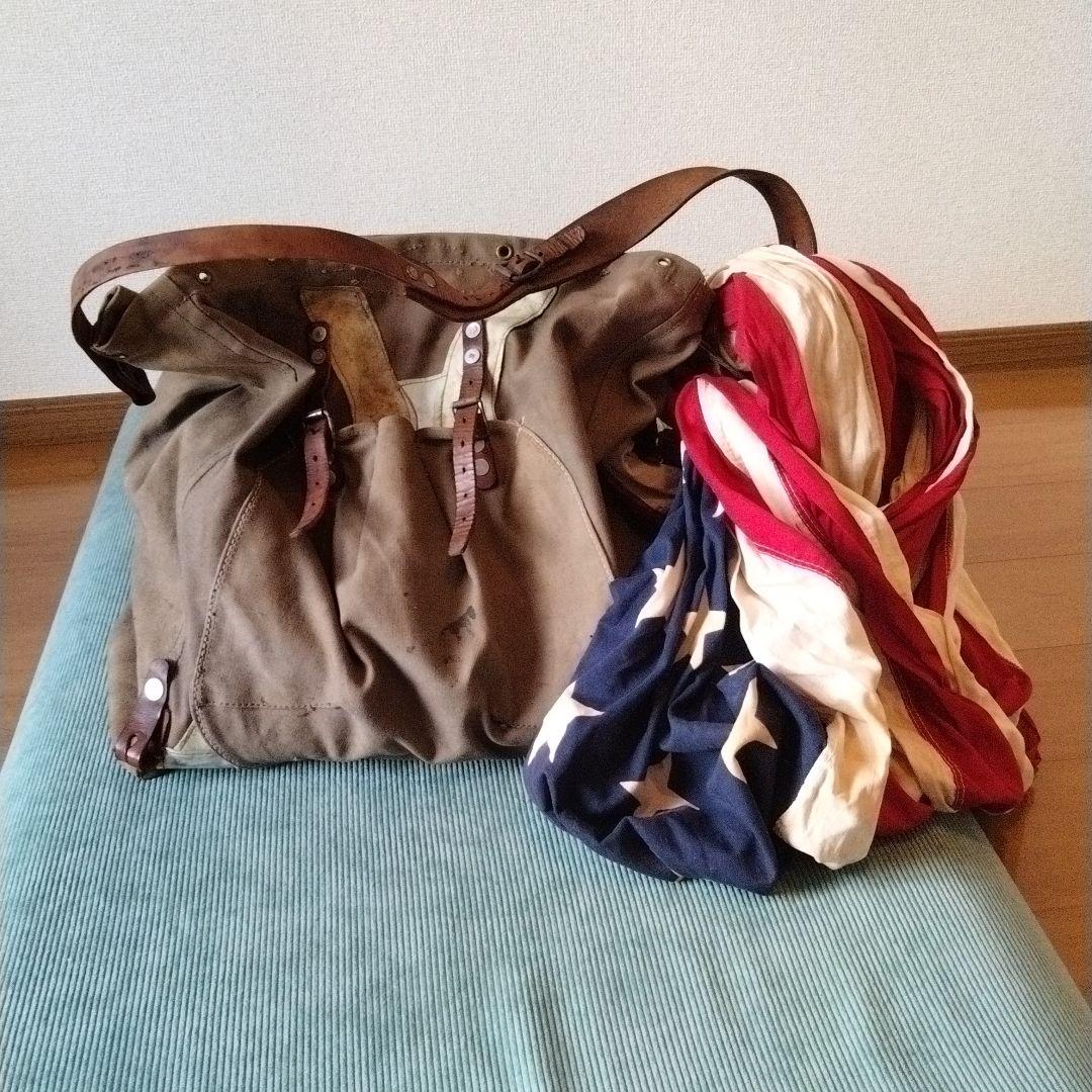 ミリタリーメッセンジャーバッグ 大判アメリカ国旗ストール付